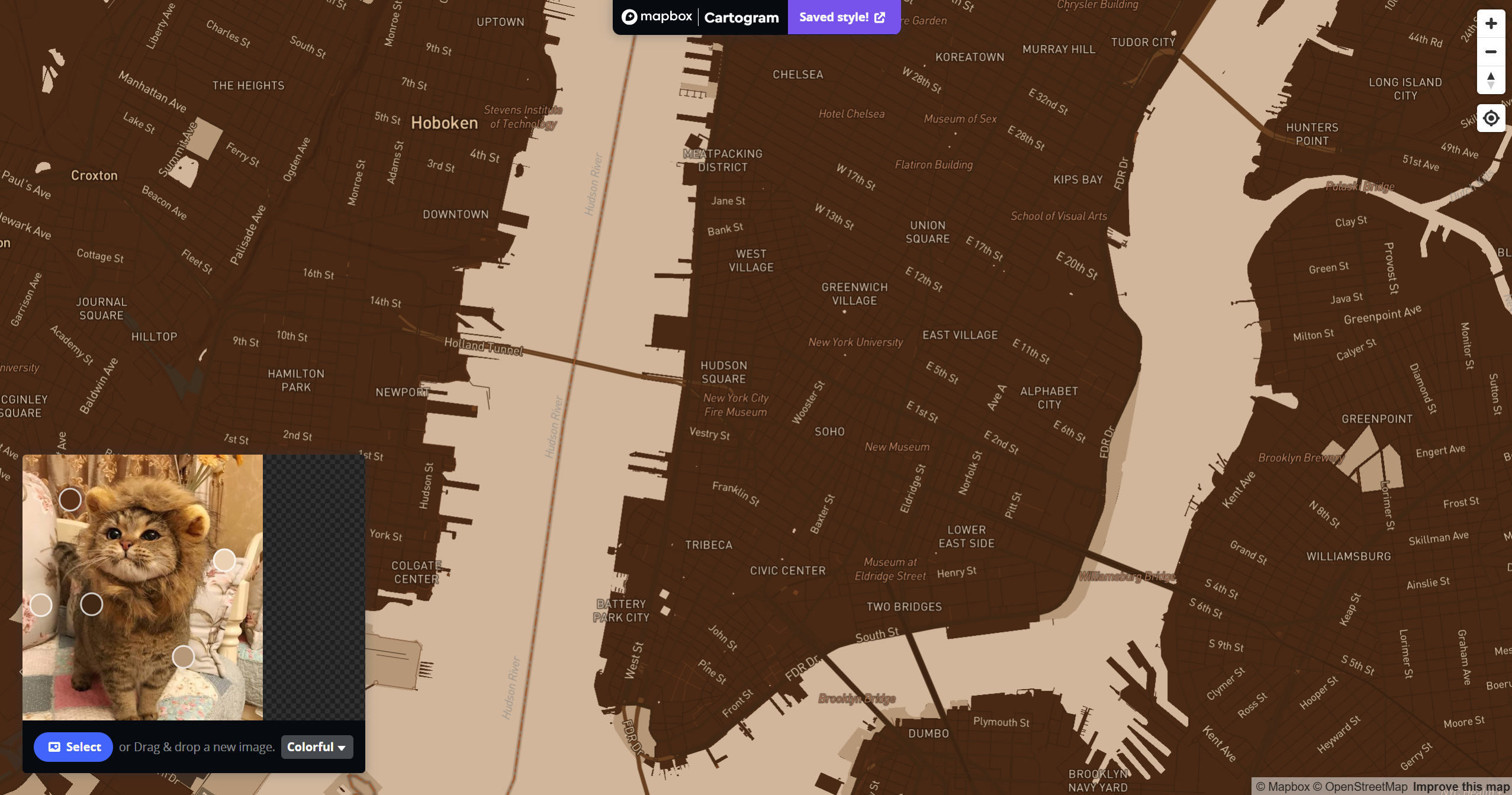 Exploration using mapbox's cartogram tool
